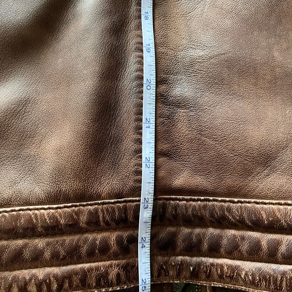 Men's Distressed Leather Jacket - Picture 8 of 13